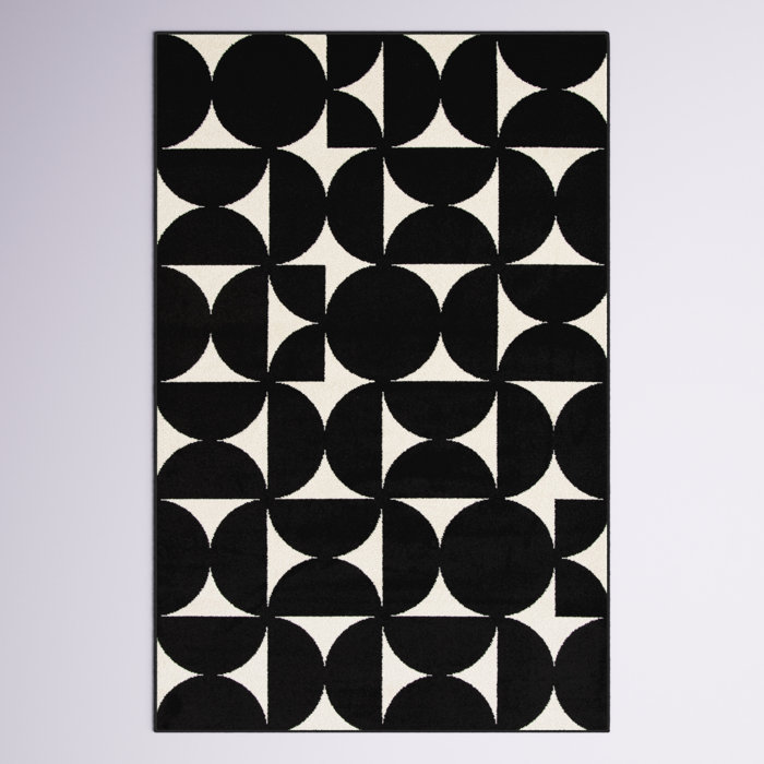 Wade Logan® Bairo Black/White Indoor/Outdoor Rug & Reviews | Wayfair