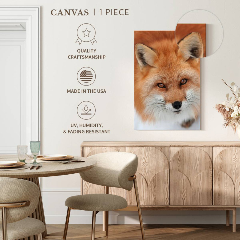 Brampt Fluffy Red Fox, 30" H x 20" W