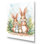Cute Family Of Rabbit Cartoon II - Rabbit Canvas Print