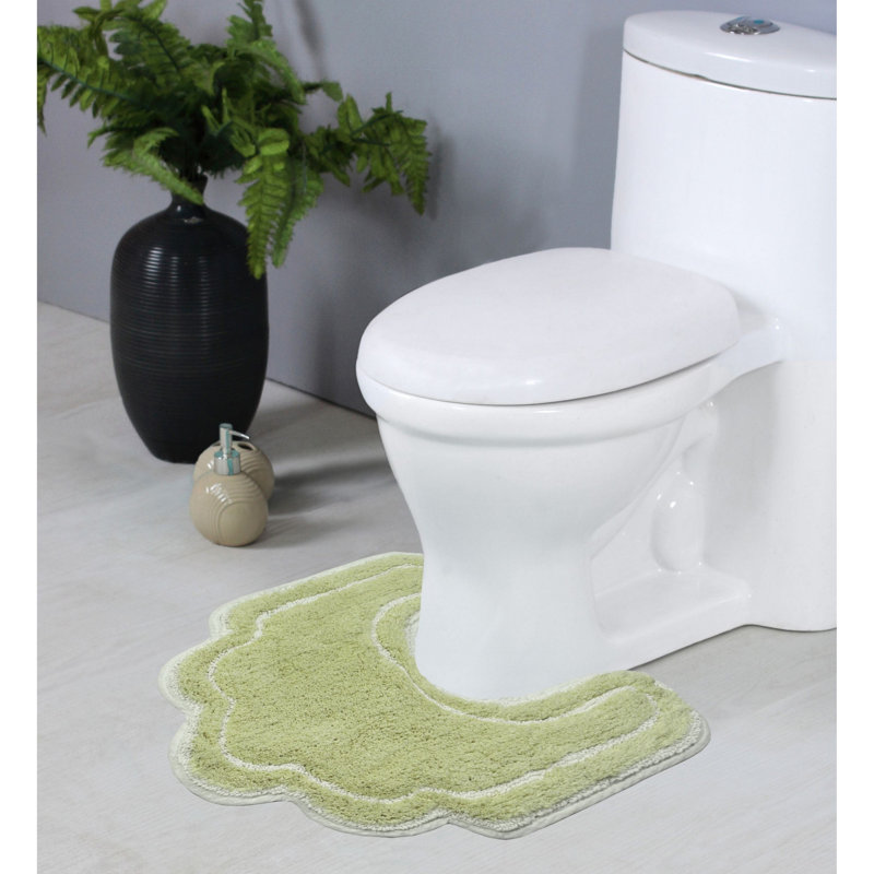 Tapis pour salle de bain Dobrinka, Vert, 20 po x 20 po (contour)