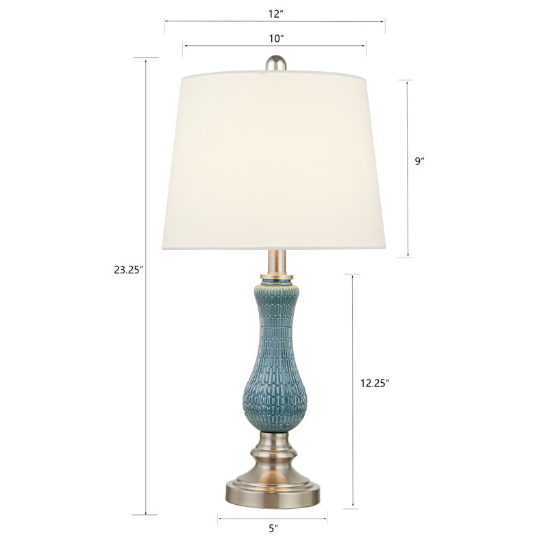 Ensemble de lampes de table bleu clair Odile