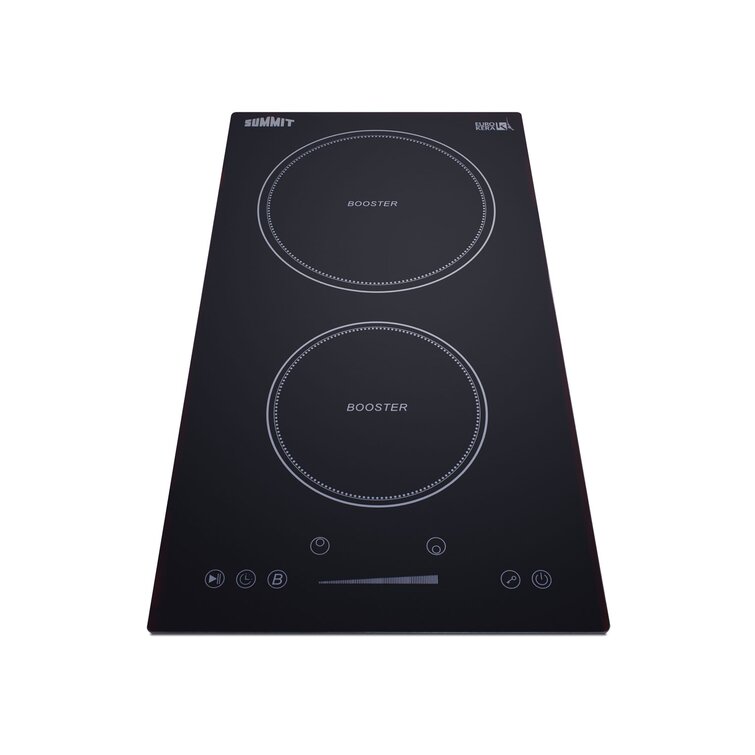 MegaChef 11-in 2 Elements Coil Black Stainless Steel Electric Cooktop in  the Electric Cooktops department at