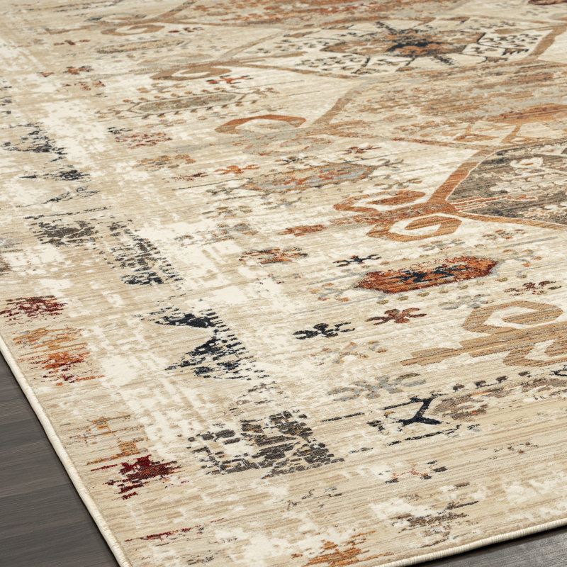 Ombre Area Rug in Beige, Rectangle 5'2" x 7'8"