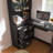 Computer Desk With Glass Cabinets & Built-In LED Lights, Corner L-Shaped Office Desk With USB Charging Ports, Keyboard Tray, Ergonomic Design For Home And Corporate Workspaces(Black)-2125752971