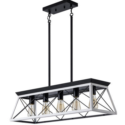 Rustic Style 5- For Dining - Adjustable Height White Lampshade Iron Wood Materials Room &