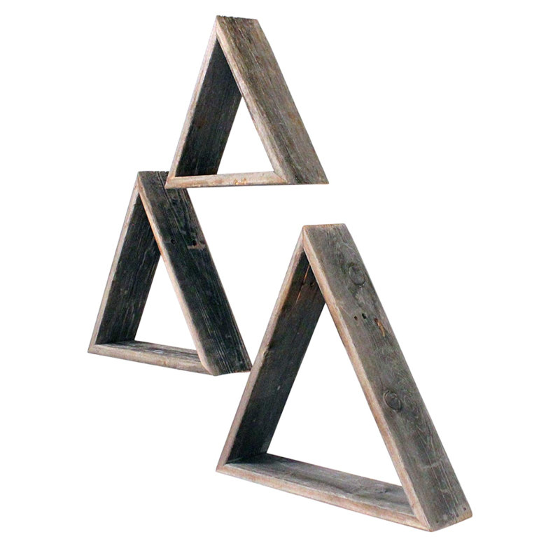 Nels 3 Piece Triangle Floating Shelf