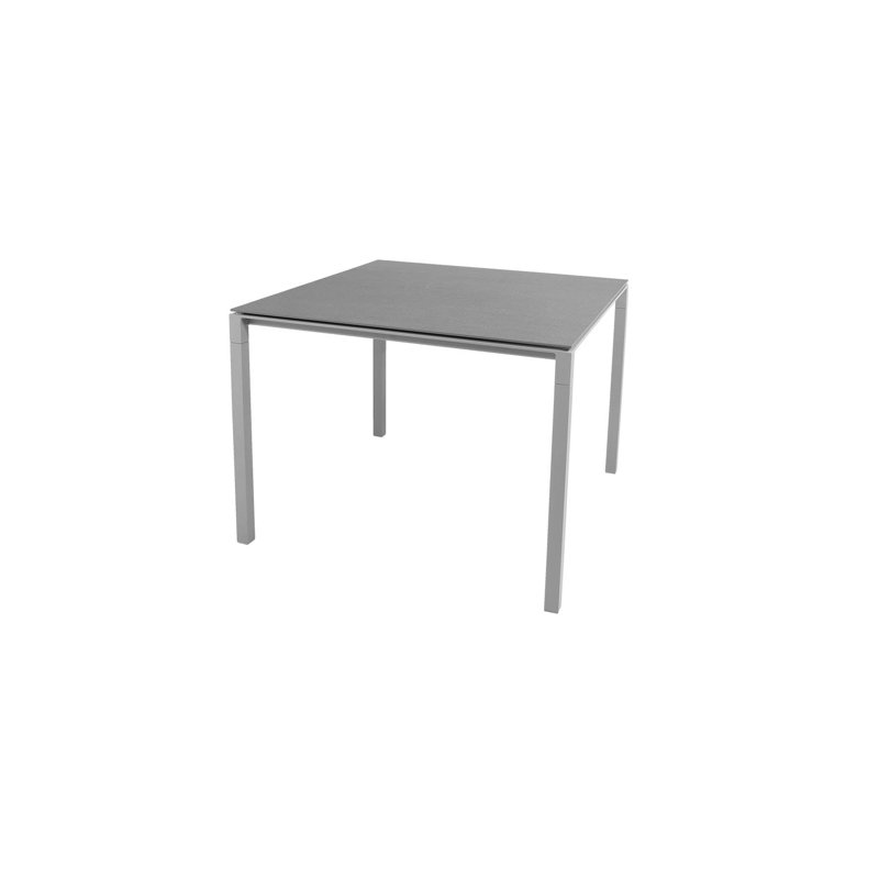 Outdoor Dining Table, Basalt, Light Gray