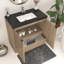 Monterey 35.4" Freestanding Bathroom Vanity + Reinforced Black Acrylic Sink-969920977