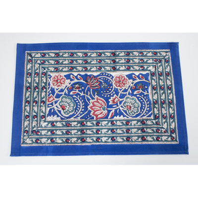 Marcenia Cotton Floral Rectangle Placemat