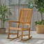 Chaise berçante d'extérieur au charme rustique à mouvement fluide de style traditionnel et confortable