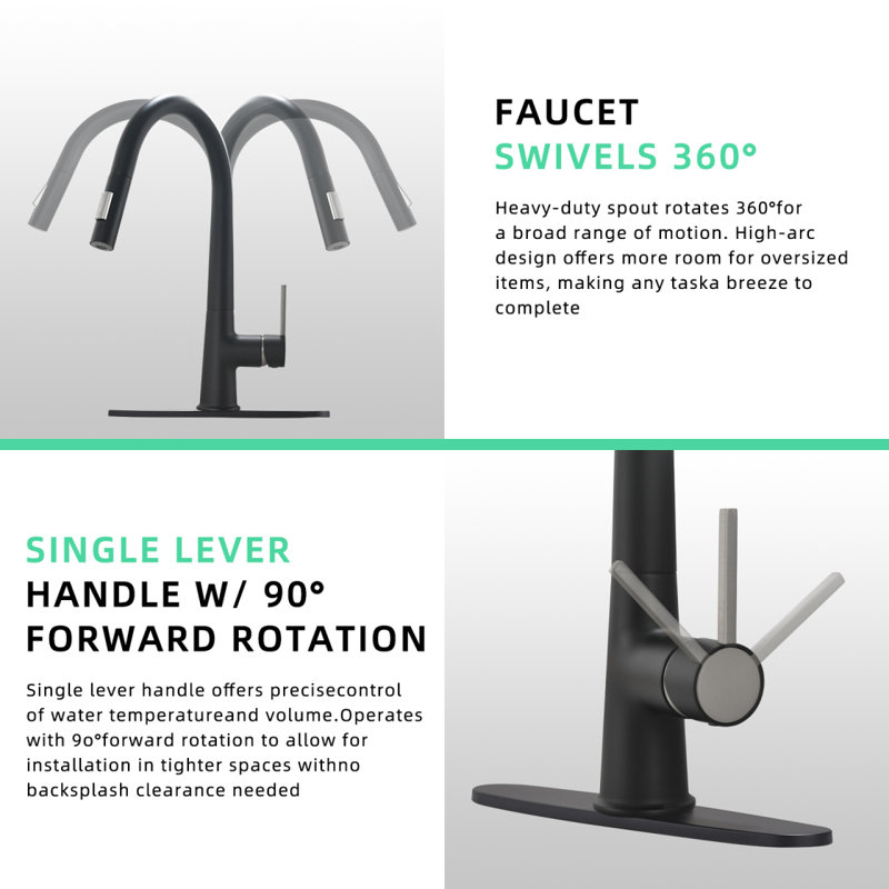 Pull Out Kitchen Fauce Single Handle Kitchen Faucet