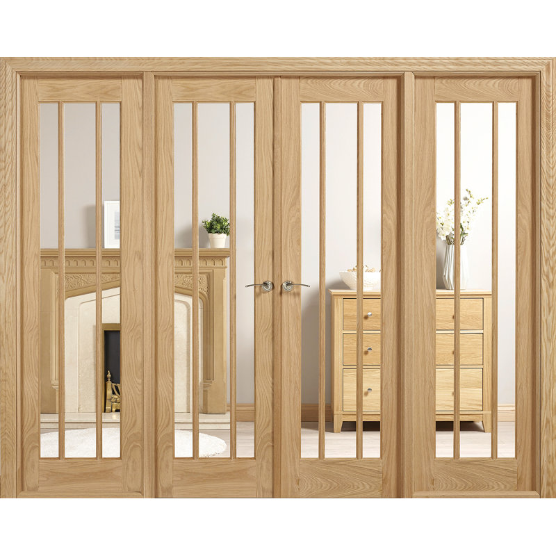 Lincoln Clear Glazed Unfinished Oak Internal Door W8