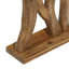 Petite console à tronc d'arbre en bois de teck brun Dunand 35 po x 14 po x 32 po