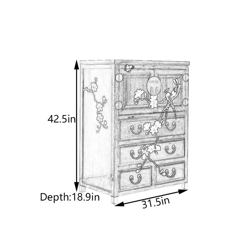 Solid  Camphor Wood Entryway Cabinet