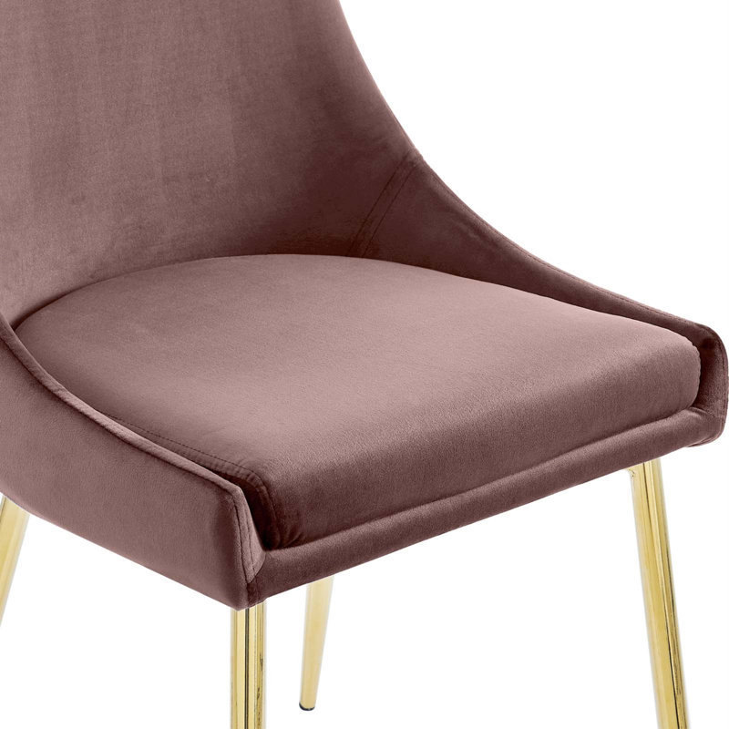 Modway Viscount Performance Velvet Dining Chairs, Pink