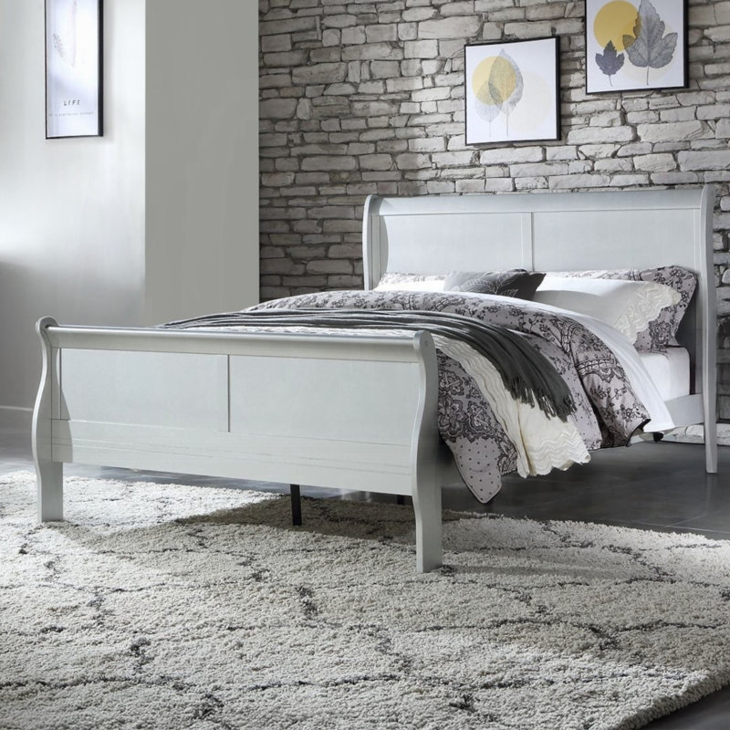 Louis Philippe Bed, Full / Double, Platinum