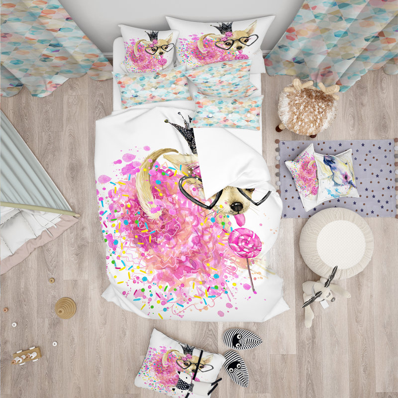 Ensemble de housse de couette moderne et contemporaine, Housse simple + 1 taie décorative