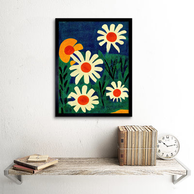 Daisy Meadow Flowers Abstract Matisse - Single Picture Frame Print