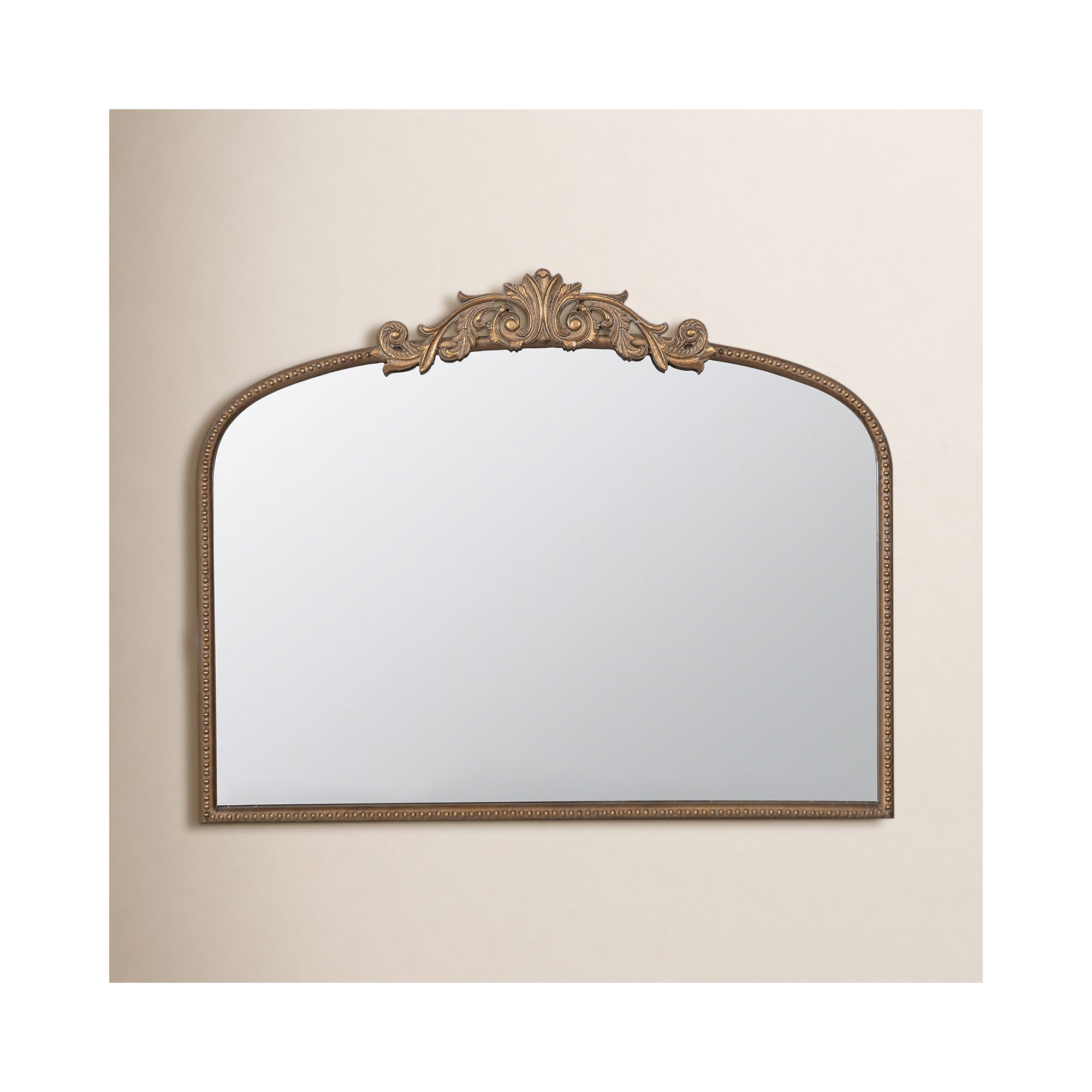Emmeline Metal Arch Mirror, 31" x 40", Gold