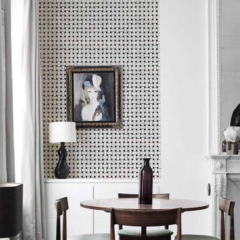 Ada 12'' x 12'' Basketweave Porcelain Mosaic Wall & Floor Tile