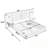 Queen Size Chenille Upholstered Bed With Bedside Table-7776726