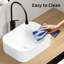 Lavabo de salle de bain rectangulaire en céramique blanc laiteux au comptoir avec finition mate, idéal pour un usage familial, pour les taches, surface solide facile à nettoyer, profondeur de 15,94 po, largeur de 11,53 po, hauteur de 5,54 po, poids de 17,13 lb
