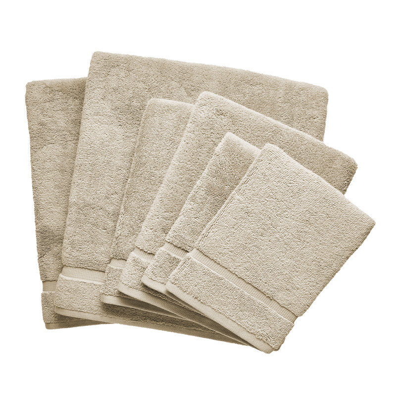 Ensemble de serviettes 6 pièces 100% coton super doux, Parchemin