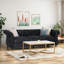 Canapé Chesterfield à accoudoirs roulés en similicuir de 84,75 po Glidden-37663432