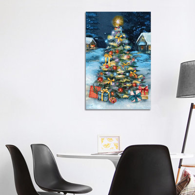 «Christmas Gathering», reproduction d'art sur toile tendue