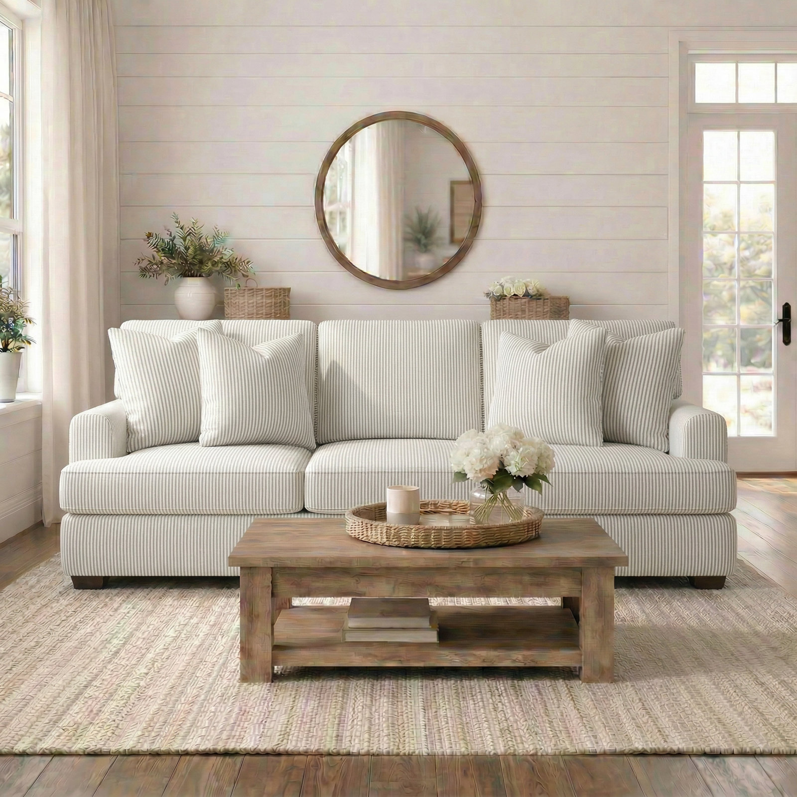 Emilio 90'' Upholstered Sofa, Cruise Adrift