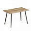 Table de salle à manger moderne en bois aggloméré 47 po avec pieds en métal noir 47 po