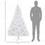 Sapin de Noël artificiel de 6 pi avec branches réalistes, 250 lumières DEL blanc chaud et 1000 pointes, blanc