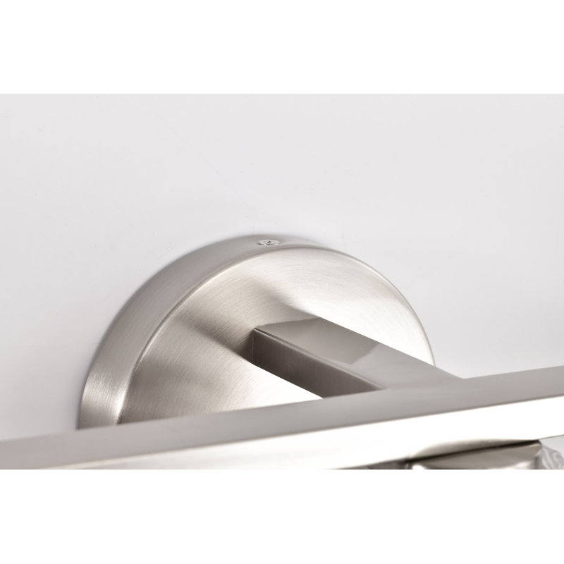 Spruill - coiffeuse - verre transparent, 24 po de largeur, Nickel brossé, Trois lumières
