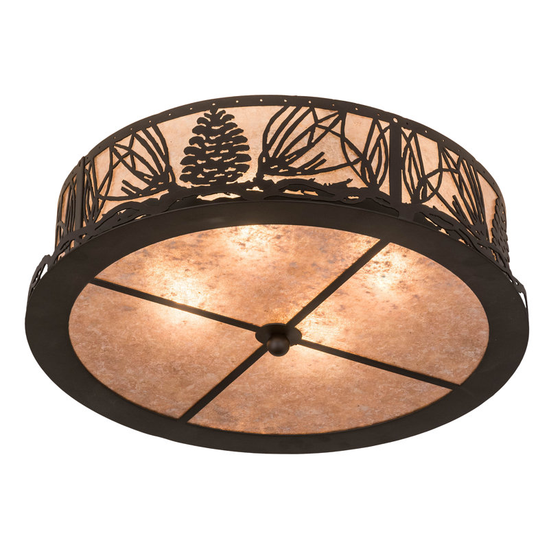 Rustic Lodge 4 - Light Flush Mount, Oil Rubbed Bronze, Oil Rubbed Bronze