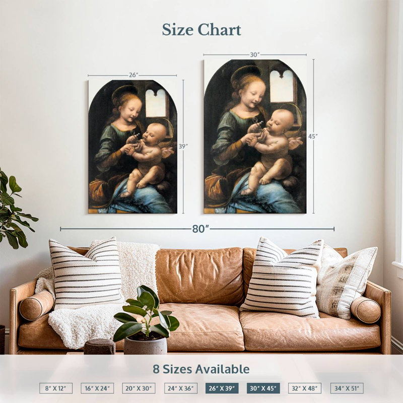 Adella Benois Madonna 1478, H 39 po x l 26 po