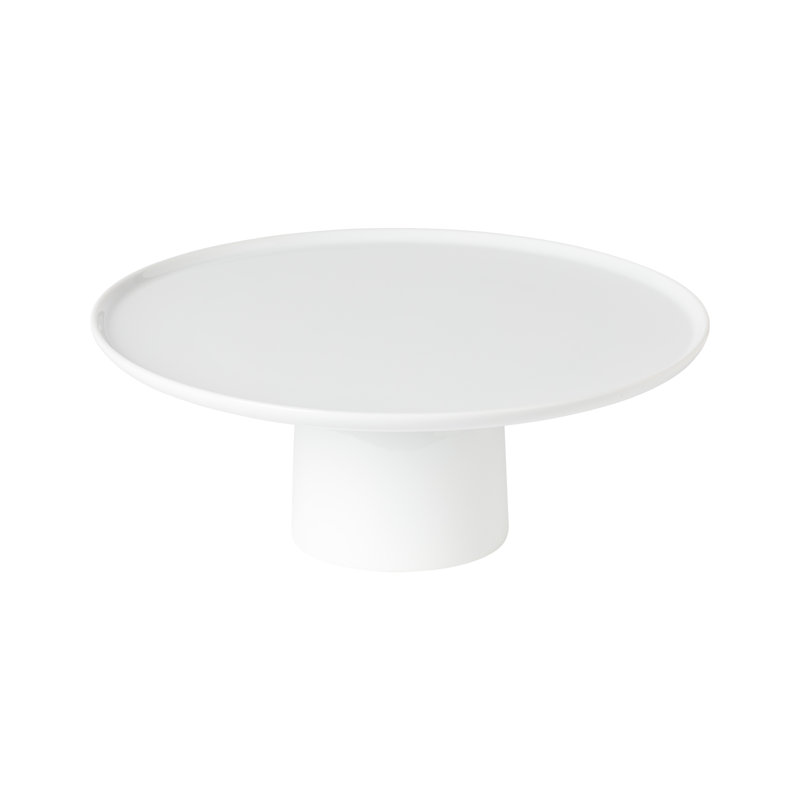 Footed Plate, White