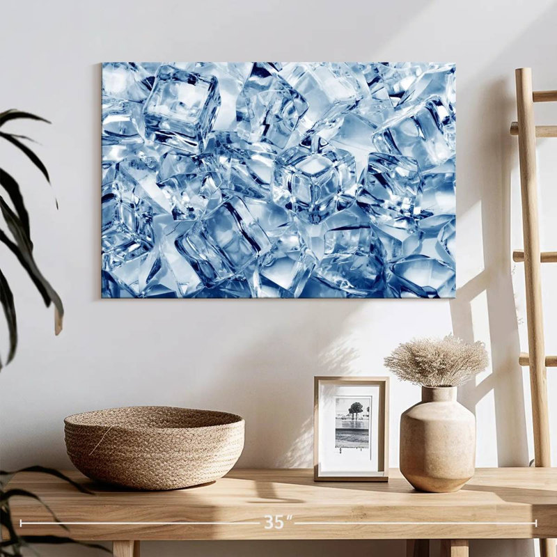 Cubes de glace Kerner abstrait, H 16 po x l 24 po