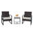3 Piece Outdoor Patio Convensation Set, All-Weather Rattan Balcony Furniture Set-1263519247-1263519232