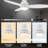 48" 3 - Blade  Flush Mount Smart Ceiling Fan with Light-1050936613-1050936612
