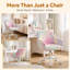 Chaise de bureau pivotante pour enfants Chaise de bureau rembourrée colorée Chaise de travail avec accoudoirs Chaise de bureau pour adolescent à hauteur réglable