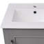Meuble-lavabo de 20 po - Lavabo en céramique, économe en espace, base grise
