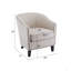 Fauteuil demi-tonneau rembourré à rayures