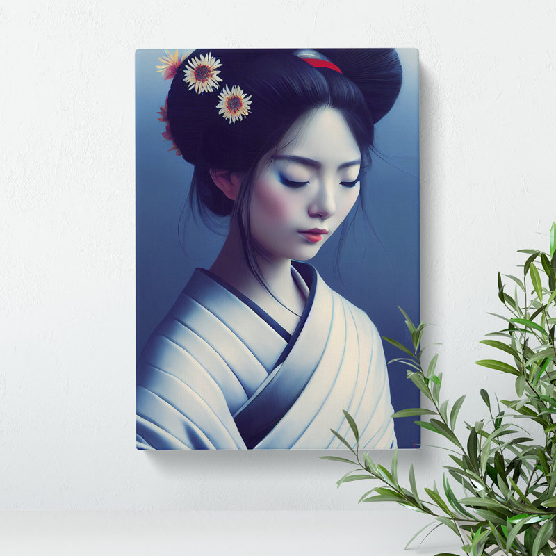 Geisha Contemporary No.4 - Wrapped Canvas, 50cm H x 35cm W x 3cm D