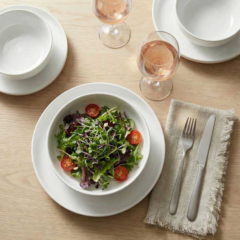 Destin Dinnerware Set, White