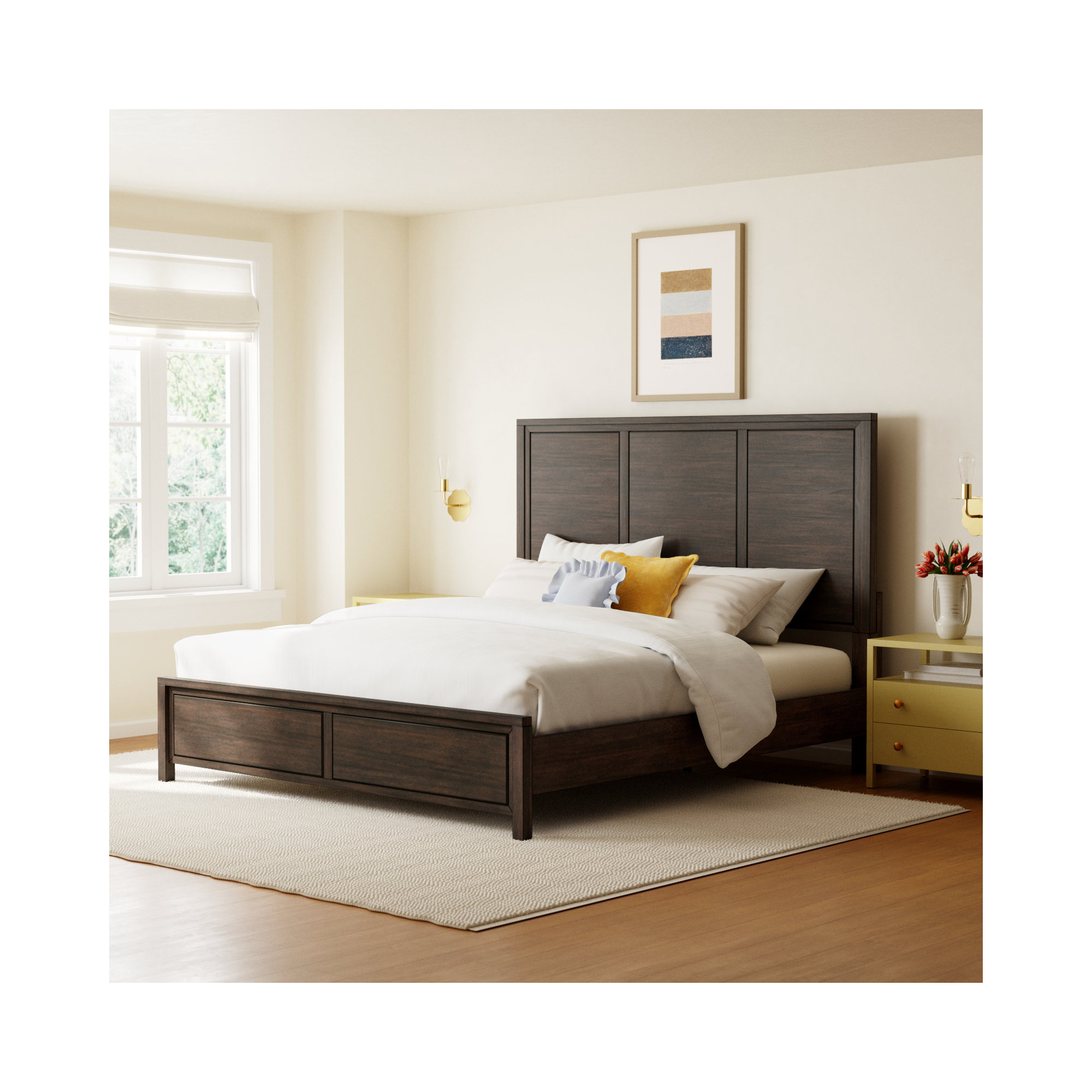 Solid Wood Bed, King