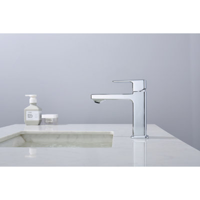 Single Hole Bathroom Faucet,Laundry Vanity Sink Faucet With Two 9/16" Hoses