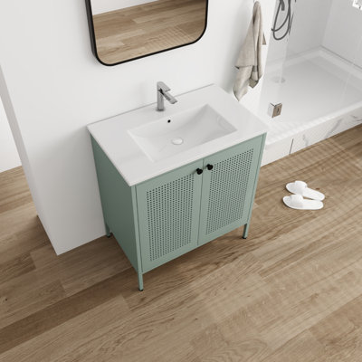 30'' Single Bathroom Vanity with Ceramic Top