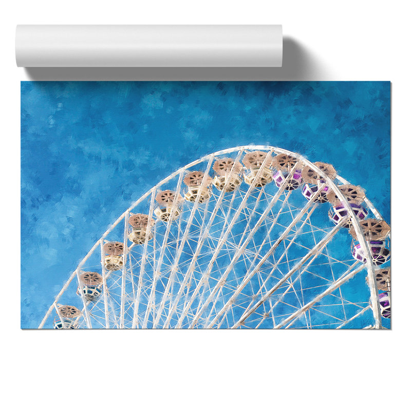 Ferris Wheel Painting - Frameless Print, 30cm H x 42cm W x 0.1cm D