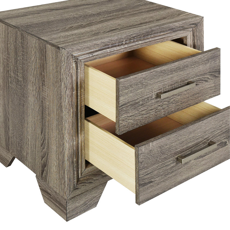 Table de chevet pour chambre à coucher, table de chevet à 2 tiroirs