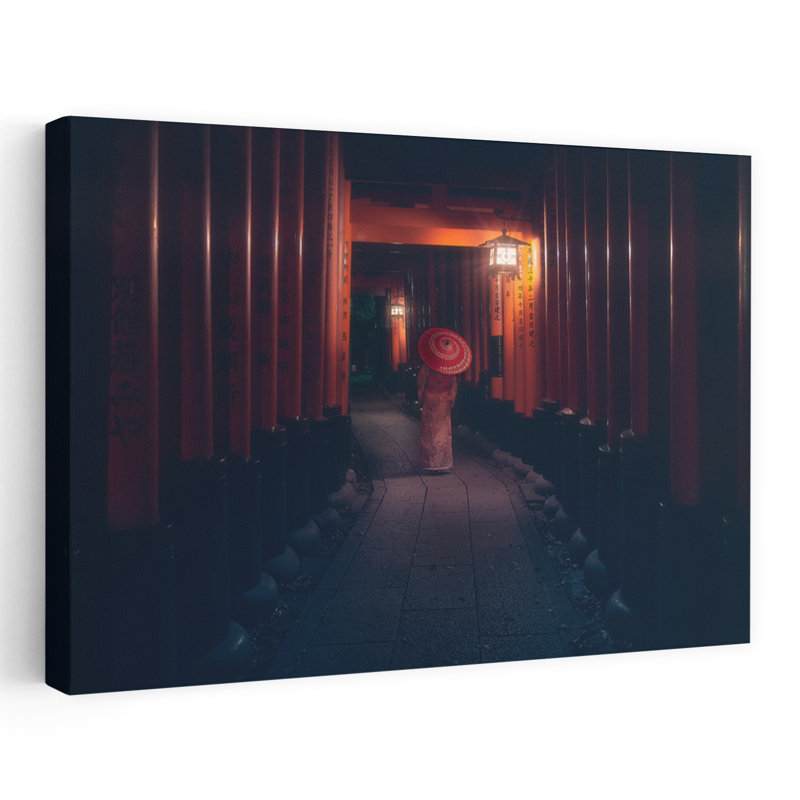 Dashiell Contemporary Art Peaceful Serene Traditional Architecture Wall Art - Wrapped Canvas Print, 60.96 cm H x 40.64 cm W